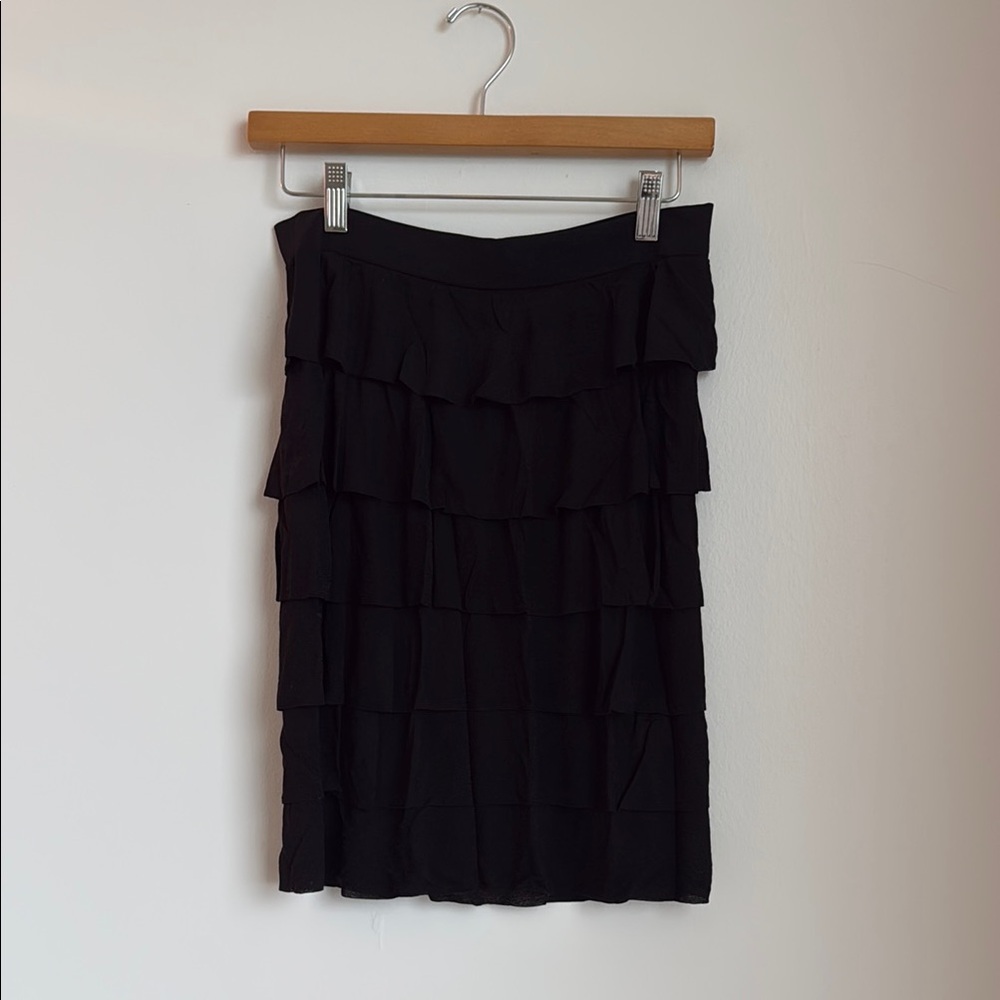 FENDI Elegant Black Tiered Skirt
